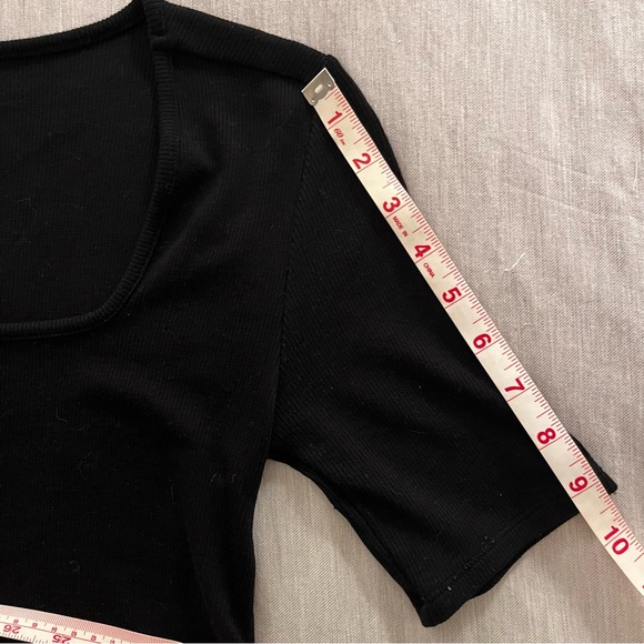 Lexi Rib Square Neck Cropped Top, Size M - Picture 10 of 14